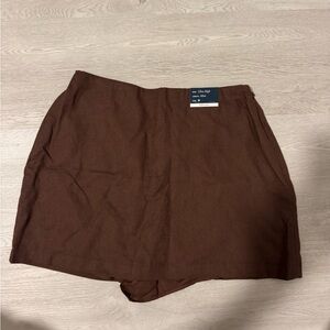 NWT Abercrombie Brown Curve High-Waisted Skort